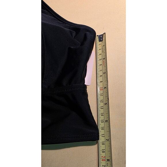 Bloomchic Black Crossover Sheer Ruffle Neck Swim Top Size 18-20 NWT - Picture 6 of 6